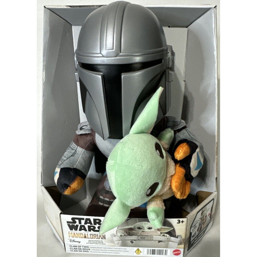 Mattel Star Wars The Mandalorian Plush Figure Clan Of Two Mandalorian And Grogu